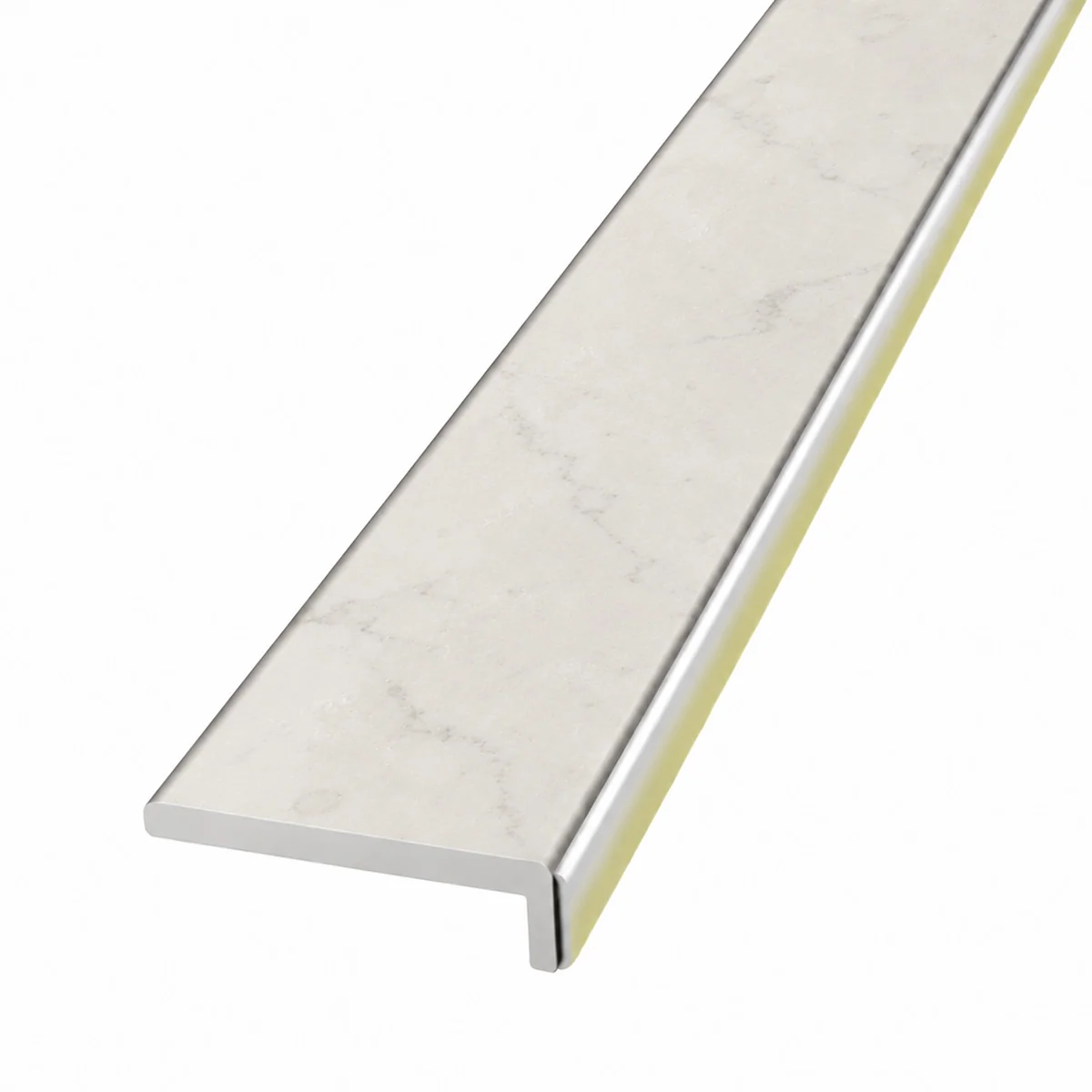 Hydro Step Room Edge Trim White Marble 2400mm
