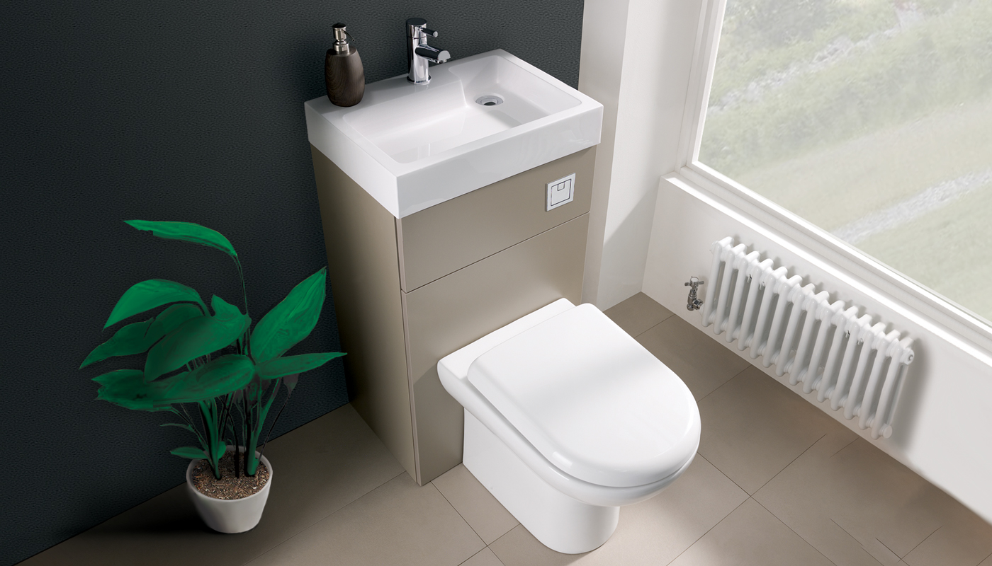 Athena 2 in 1 toilet basin combination