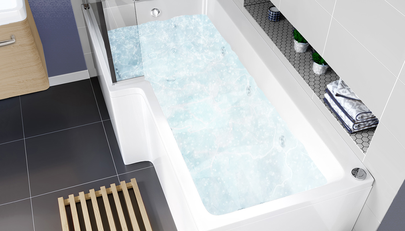 Whirlpool shower bath