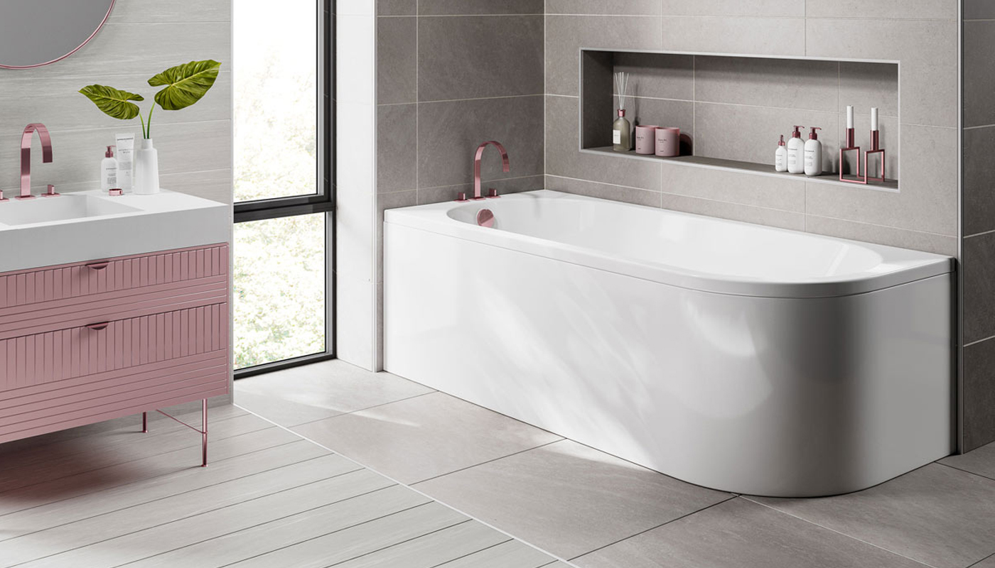 Trojan J Shape Bath
