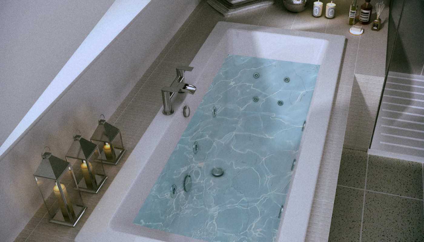 Double ended whirlpool bath