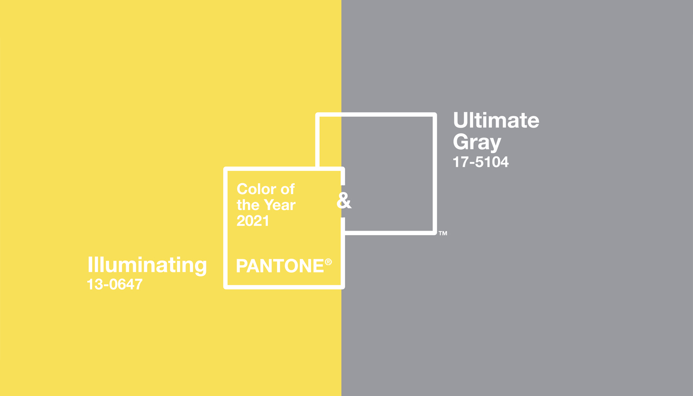 Pantone Colour of the Year 2021 - Illuminating & Ultimate Grey