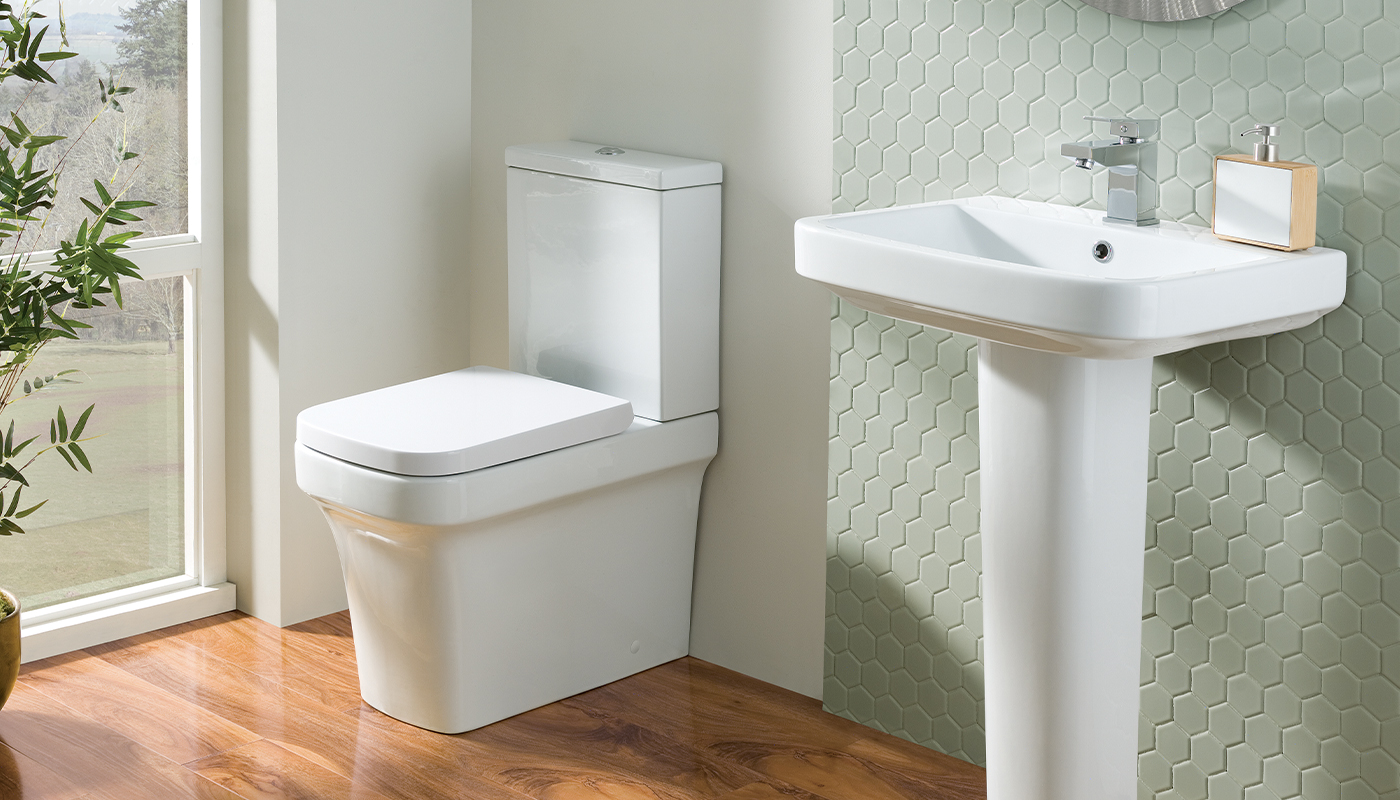 Hensol Close Coupled Comfort Height Toilet with Soft Close Seat
