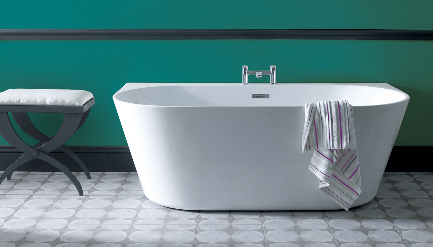 Colwyn Freestanding D Shape Bath 1700 x 900mm